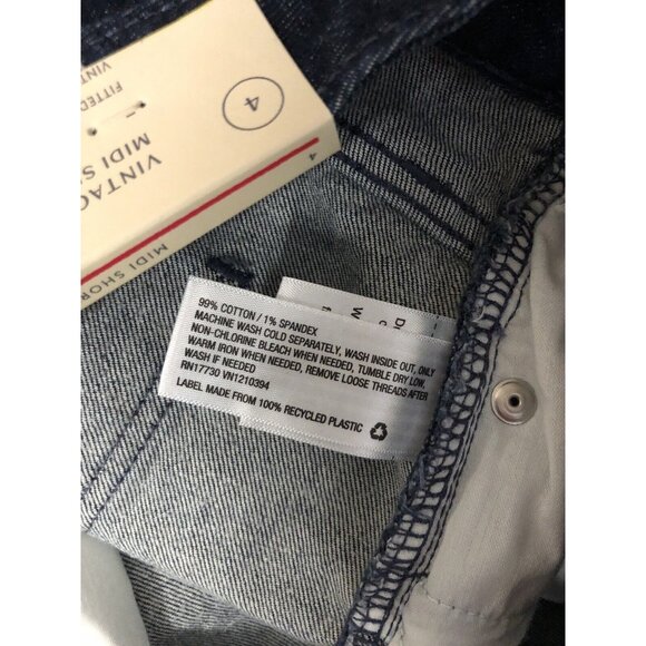 Women's Universal Thread Denim Blue Jean Midi Shorts Size 4 27R. C44 - Picture 5 of 5